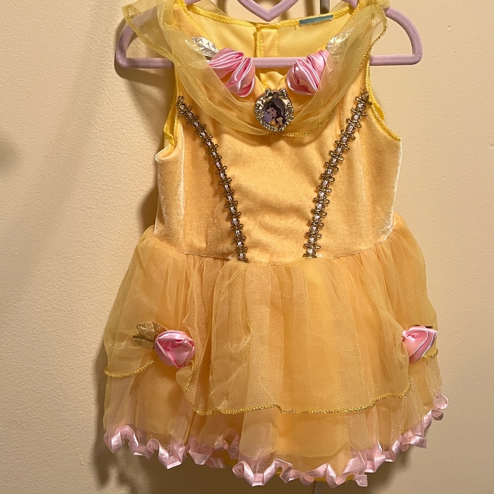 Elegant Yellow and Pink Kids Costume Dress